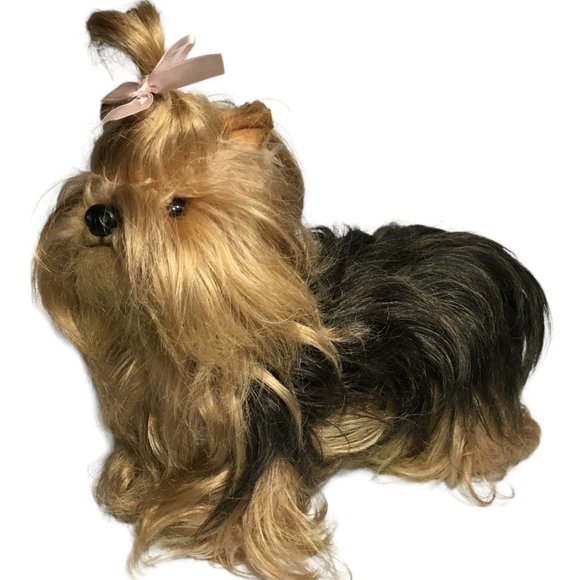 Domo Designs Lively & Lovely Shih Tzu Dog Plush Yorkshire Terrier Handcrafted - Picture 3 of 10